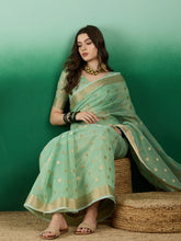 Womens Fashion Ethnic Green Color Sarees-MLSHWSA1442GRN0ONE